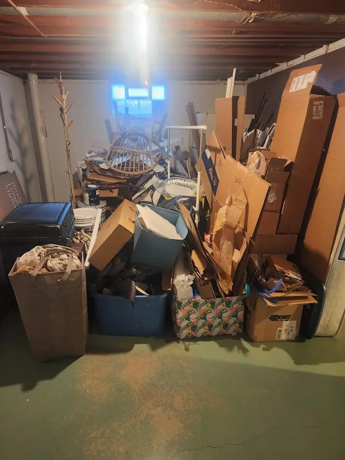 Roll-off dumpster container at job site for 4 Yard Dumpster Rental in Cedartown